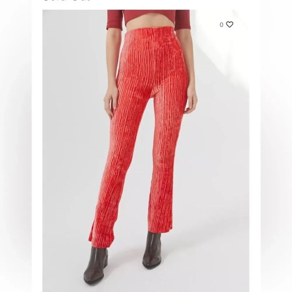 Urban Outfitters Rosie Velvet Flare Pants Size Medium